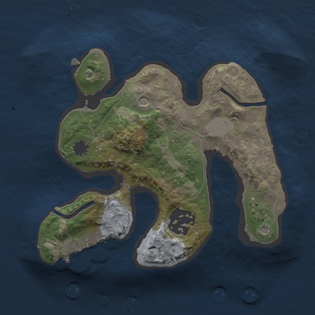 Rust Map: Procedural Map, Size: 1800, Seed: 1625407395, 6 Monuments