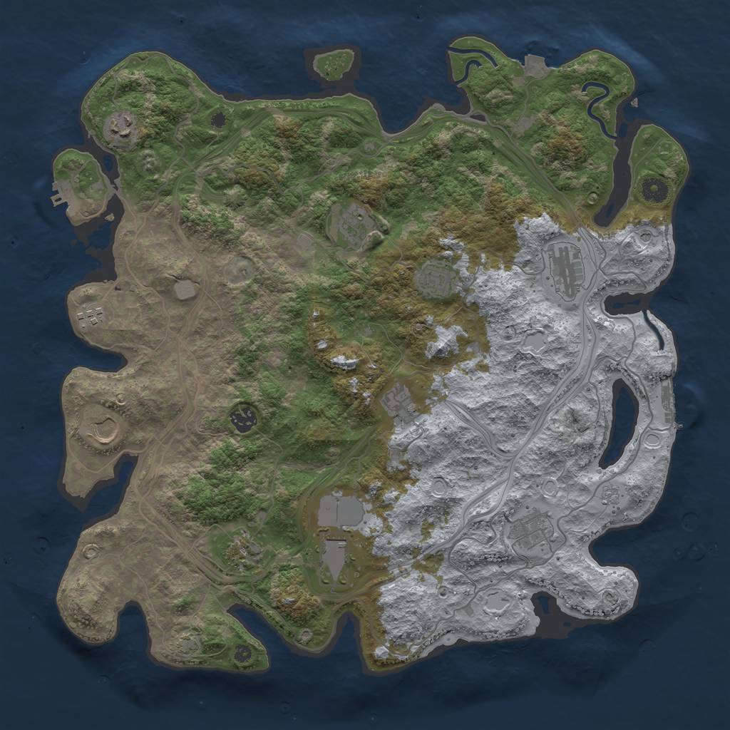 Rust Map: Procedural Map, Size: 4250, Seed: 31639, 19 Monuments