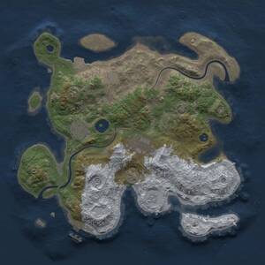 Thumbnail Rust Map: Procedural Map, Size: 3000, Seed: 26430, 7 Monuments