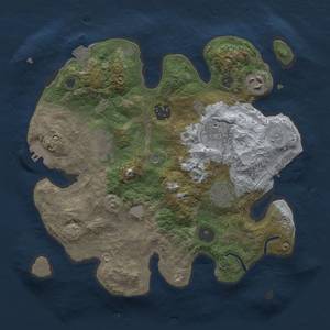 Thumbnail Rust Map: Procedural Map, Size: 3000, Seed: 23498, 13 Monuments