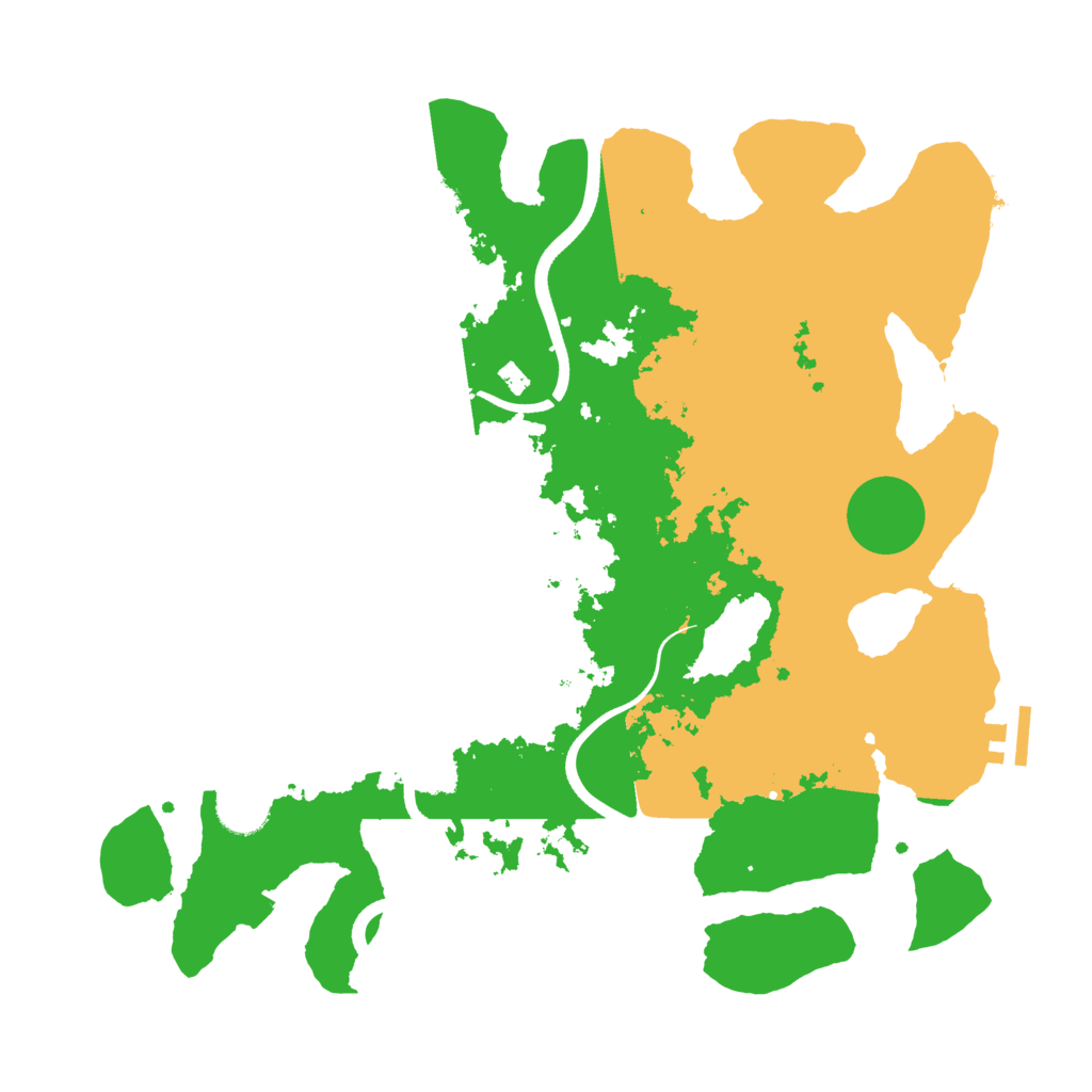 Biome Rust Map: Procedural Map, Size: 3700, Seed: 264955141