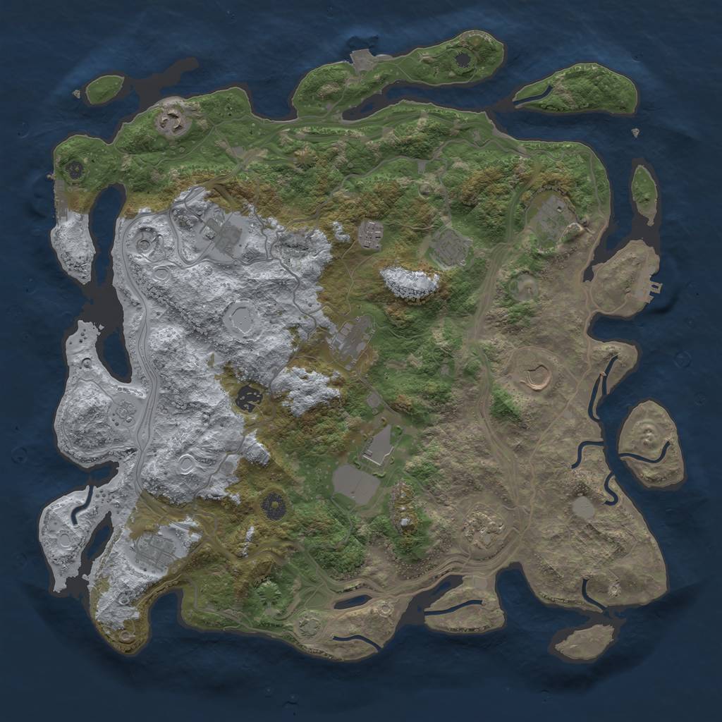 Rust Map: Procedural Map, Size: 4250, Seed: 1209, 19 Monuments