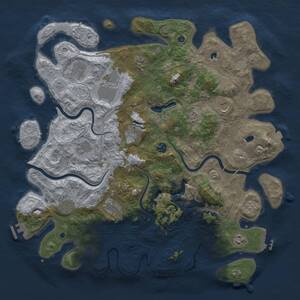 Thumbnail Rust Map: Procedural Map, Size: 4500, Seed: 270296864, 17 Monuments
