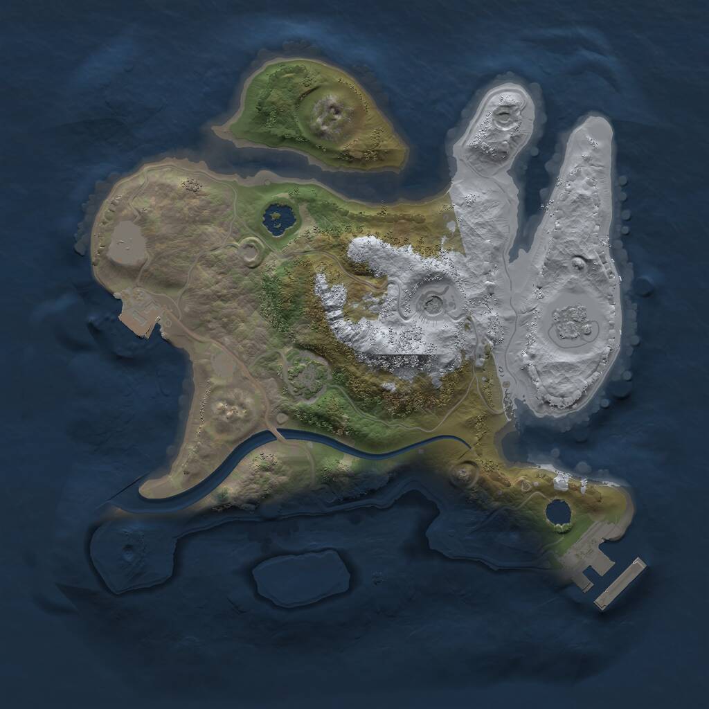 Rust Map: Procedural Map, Size: 2260, Seed: 491234951, 5 Monuments