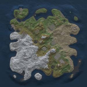 Thumbnail Rust Map: Procedural Map, Size: 3500, Seed: 1832455, 16 Monuments