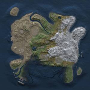 Thumbnail Rust Map: Procedural Map, Size: 3000, Seed: 1362267736, 12 Monuments