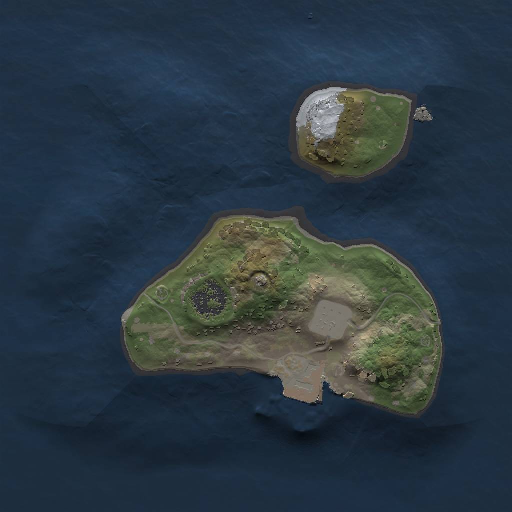 Rust Map: Procedural Map, Size: 1500, Seed: 92663471, 3 Monuments