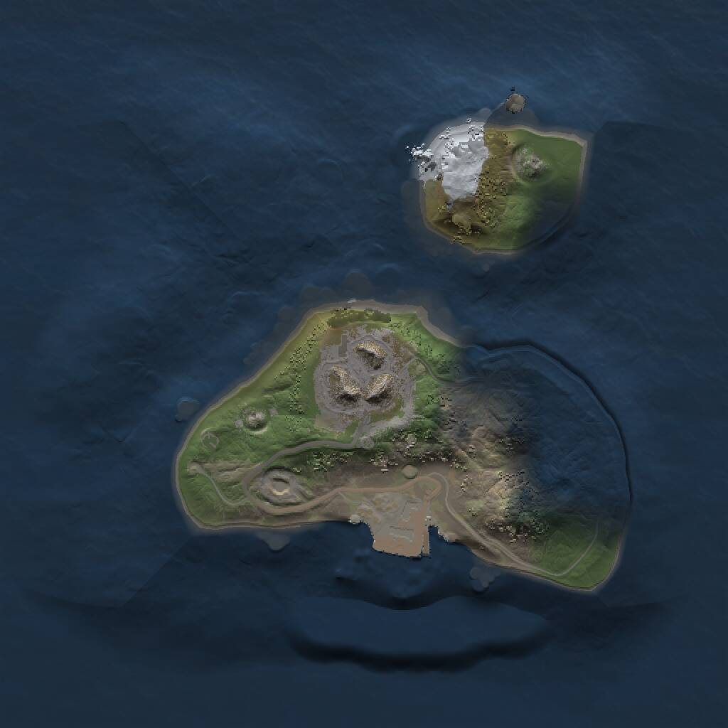 Rust Map: Procedural Map, Size: 1500, Seed: 92663471, 2 Monuments