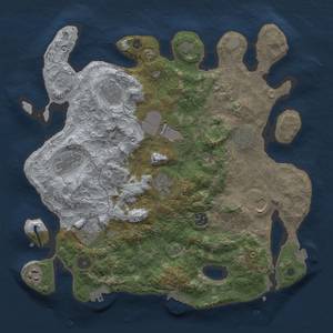 Thumbnail Rust Map: Procedural Map, Size: 3700, Seed: 1186159192, 19 Monuments