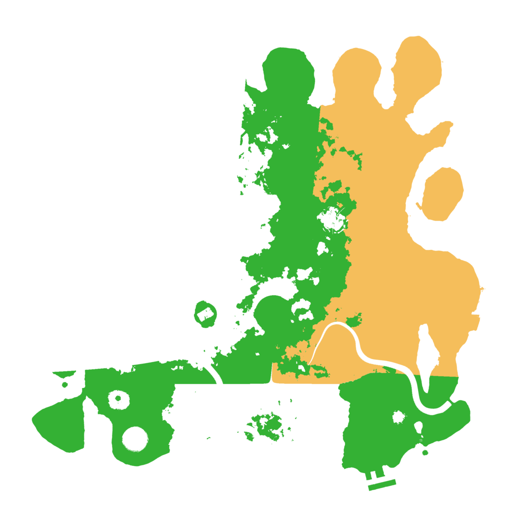 Biome Rust Map: Procedural Map, Size: 3700, Seed: 1186159192