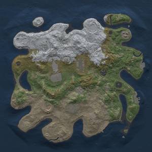 Thumbnail Rust Map: Procedural Map, Size: 3500, Seed: 1183102917, 16 Monuments