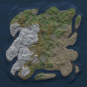 Thumbnail Rust Map: Procedural Map, Size: 3700, Seed: 1825234168, 18 Monuments