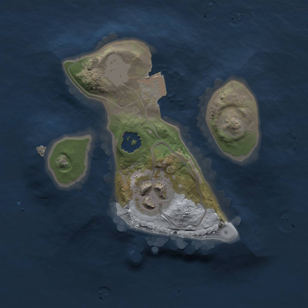 Rust Map: Procedural Map, Size: 1500, Seed: 321, 2 Monuments