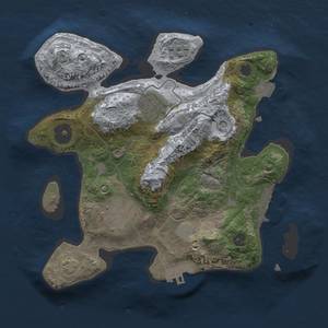 Thumbnail Rust Map: Procedural Map, Size: 2500, Seed: 949083493, 10 Monuments