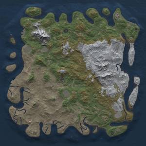 Thumbnail Rust Map: Procedural Map, Size: 5000, Seed: 23498, 19 Monuments