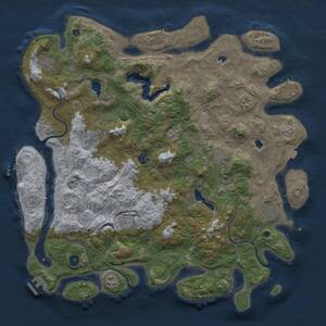 Thumbnail Rust Map: Procedural Map, Size: 4500, Seed: 711994905, 15 Monuments