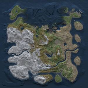 Thumbnail Rust Map: Procedural Map, Size: 4000, Seed: 941569624, 14 Monuments