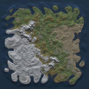 Thumbnail Rust Map: Procedural Map, Size: 5000, Seed: 826492739, 19 Monuments