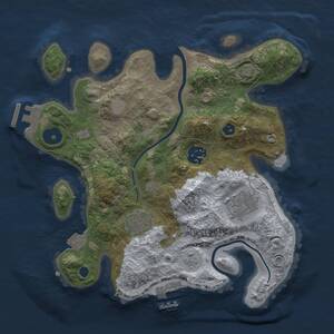 Thumbnail Rust Map: Procedural Map, Size: 2750, Seed: 1836026681, 8 Monuments