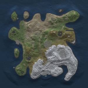 Thumbnail Rust Map: Procedural Map, Size: 2750, Seed: 1836026681, 10 Monuments