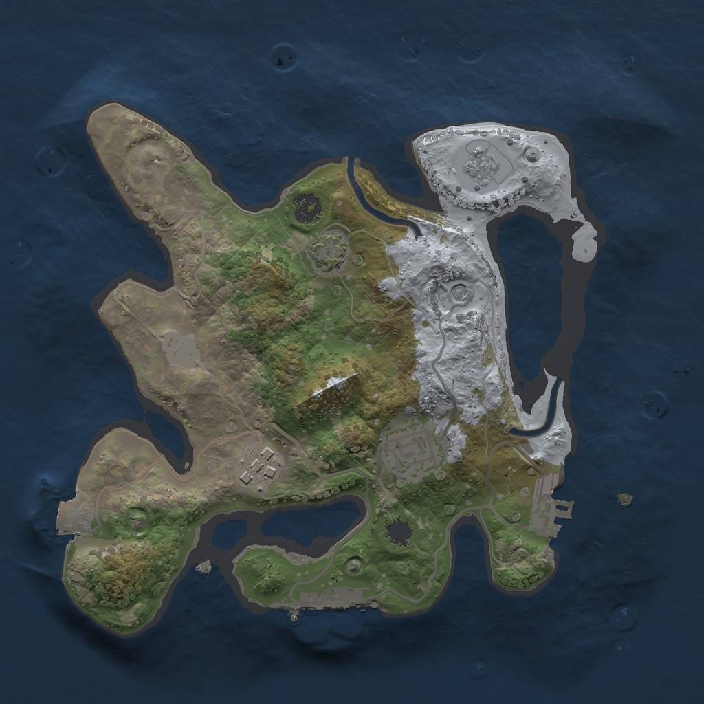 Rust Map: Procedural Map, Size: 2430, Seed: 221372381, 10 Monuments