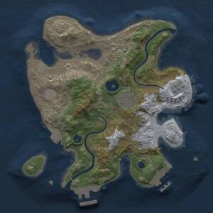 Thumbnail Rust Map: Procedural Map, Size: 2500, Seed: 1632852711, 7 Monuments