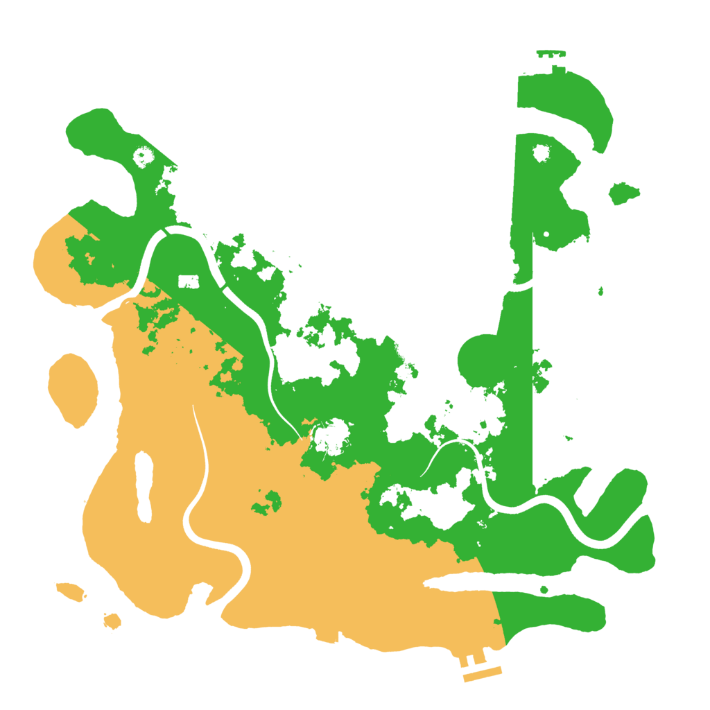 Biome Rust Map: Procedural Map, Size: 3700, Seed: 75509225