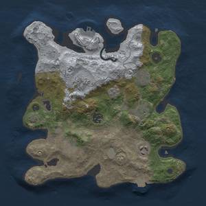 Thumbnail Rust Map: Procedural Map, Size: 3000, Seed: 1447462105, 14 Monuments