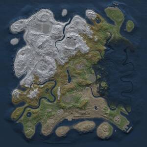 Thumbnail Rust Map: Procedural Map, Size: 4250, Seed: 691591269, 15 Monuments