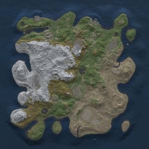 Thumbnail Rust Map: Procedural Map, Size: 3500, Seed: 51959042, 16 Monuments