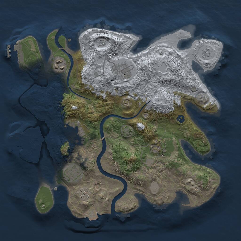 Rust Map: Procedural Map, Size: 3000, Seed: 4789479, 12 Monuments
