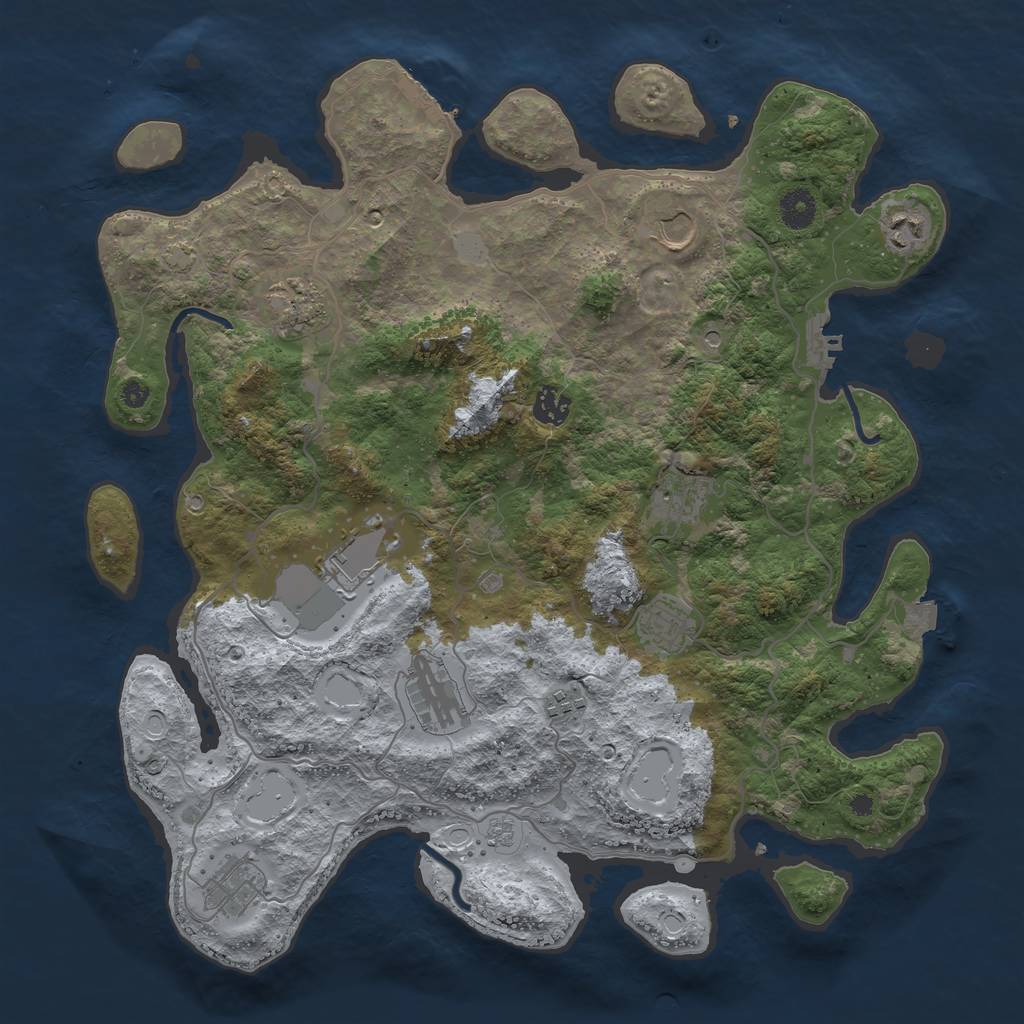 Rust Map: Procedural Map, Size: 4000, Seed: 1770172900, 18 Monuments