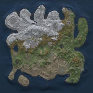 Thumbnail Rust Map: Procedural Map, Size: 3500, Seed: 79533, 17 Monuments