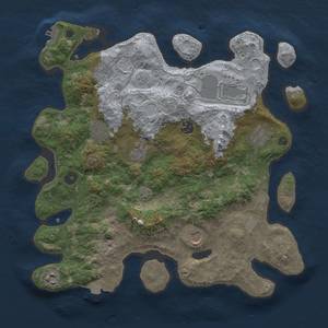 Thumbnail Rust Map: Procedural Map, Size: 3750, Seed: 270511801, 15 Monuments