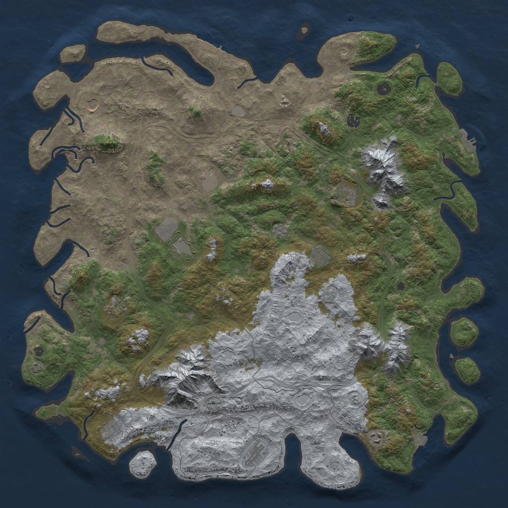 Rust Map: Procedural Map, Size: 5700, Seed: 816173125, 19 Monuments