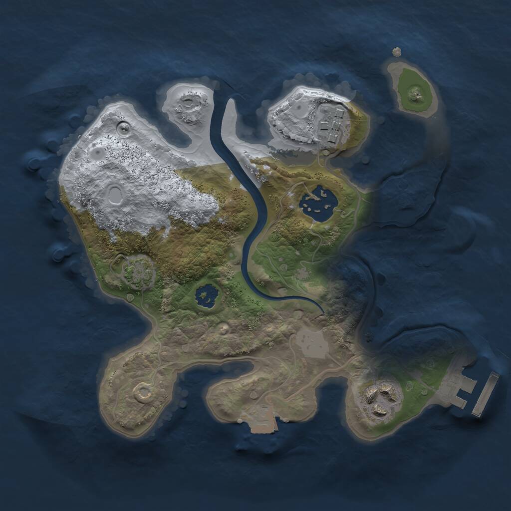 Rust Map: Procedural Map, Size: 2200, Seed: 541455452, 6 Monuments