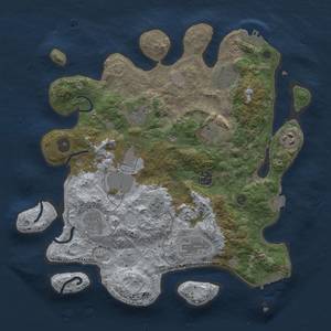 Thumbnail Rust Map: Procedural Map, Size: 3500, Seed: 963399294, 17 Monuments