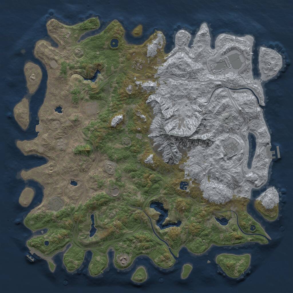 Rust Map: Procedural Map, Size: 5000, Seed: 298080262, 15 Monuments