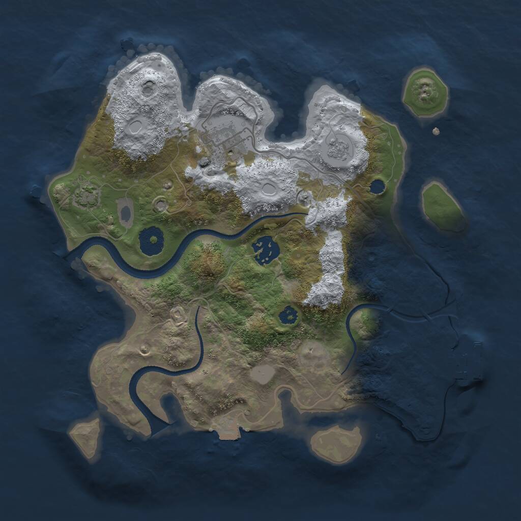 Rust Map: Procedural Map, Size: 2850, Seed: 440268470, 6 Monuments