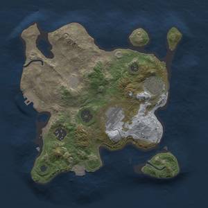 Thumbnail Rust Map: Procedural Map, Size: 2500, Seed: 97454, 7 Monuments