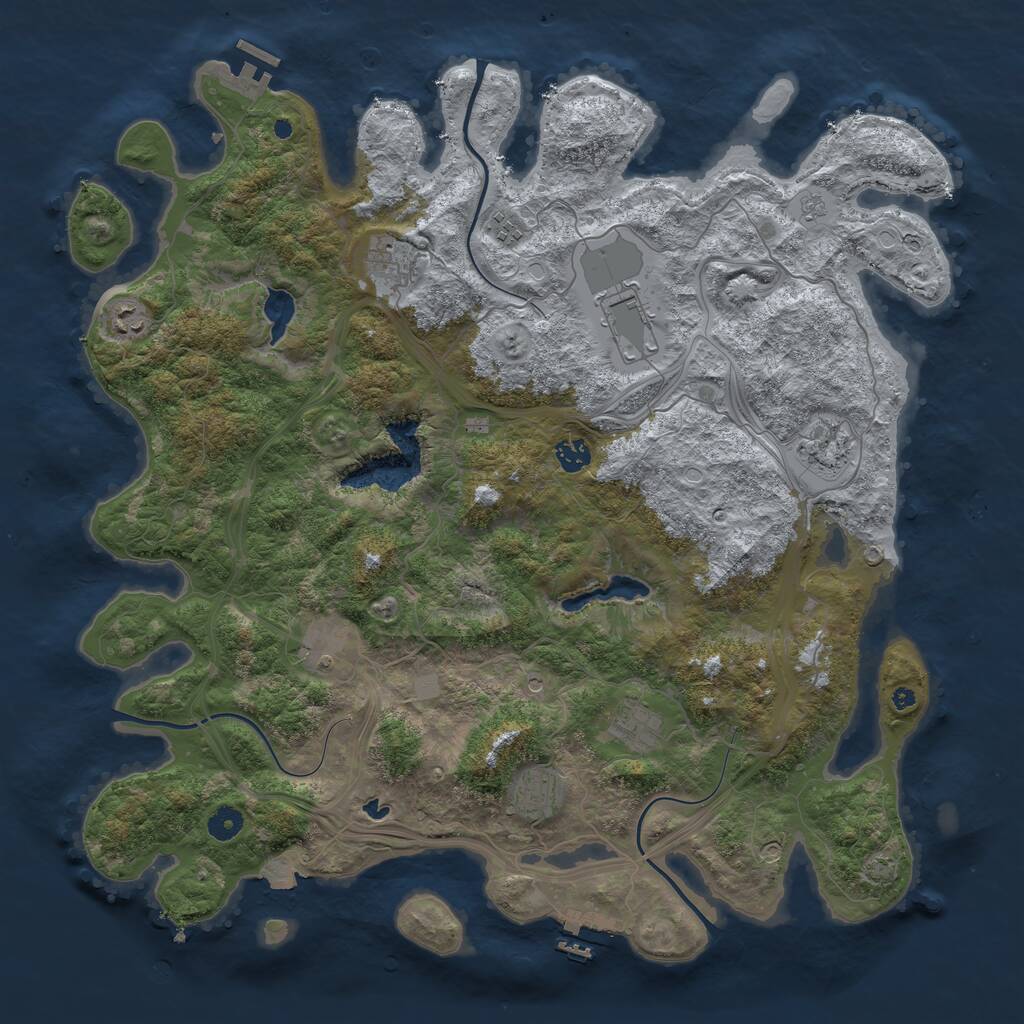 Rust Map: Procedural Map, Size: 4500, Seed: 794448064, 15 Monuments