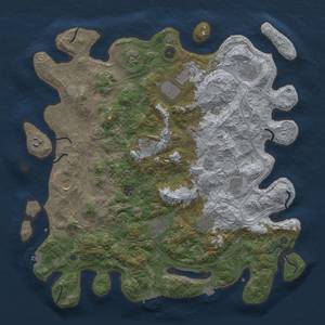 Thumbnail Rust Map: Procedural Map, Size: 4500, Seed: 970634994, 19 Monuments