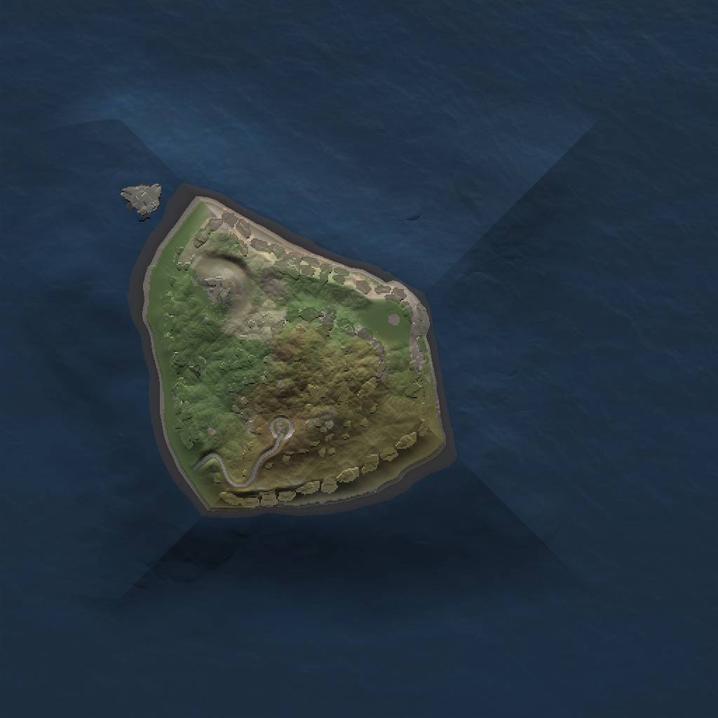 Rust Map: Procedural Map, Size: 1000, Seed: 744884128, 3 Monuments