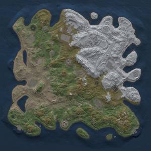 Thumbnail Rust Map: Procedural Map, Size: 4250, Seed: 398235594, 19 Monuments