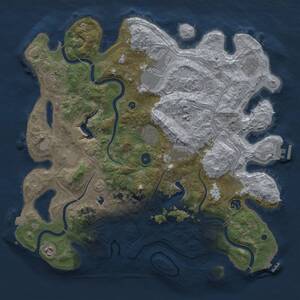 Thumbnail Rust Map: Procedural Map, Size: 4250, Seed: 398235594, 15 Monuments