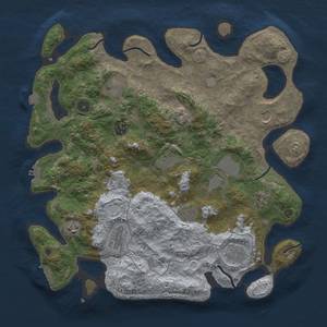 Thumbnail Rust Map: Procedural Map, Size: 4000, Seed: 334313, 19 Monuments