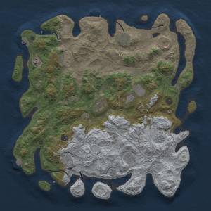 Thumbnail Rust Map: Procedural Map, Size: 4500, Seed: 2147, 19 Monuments