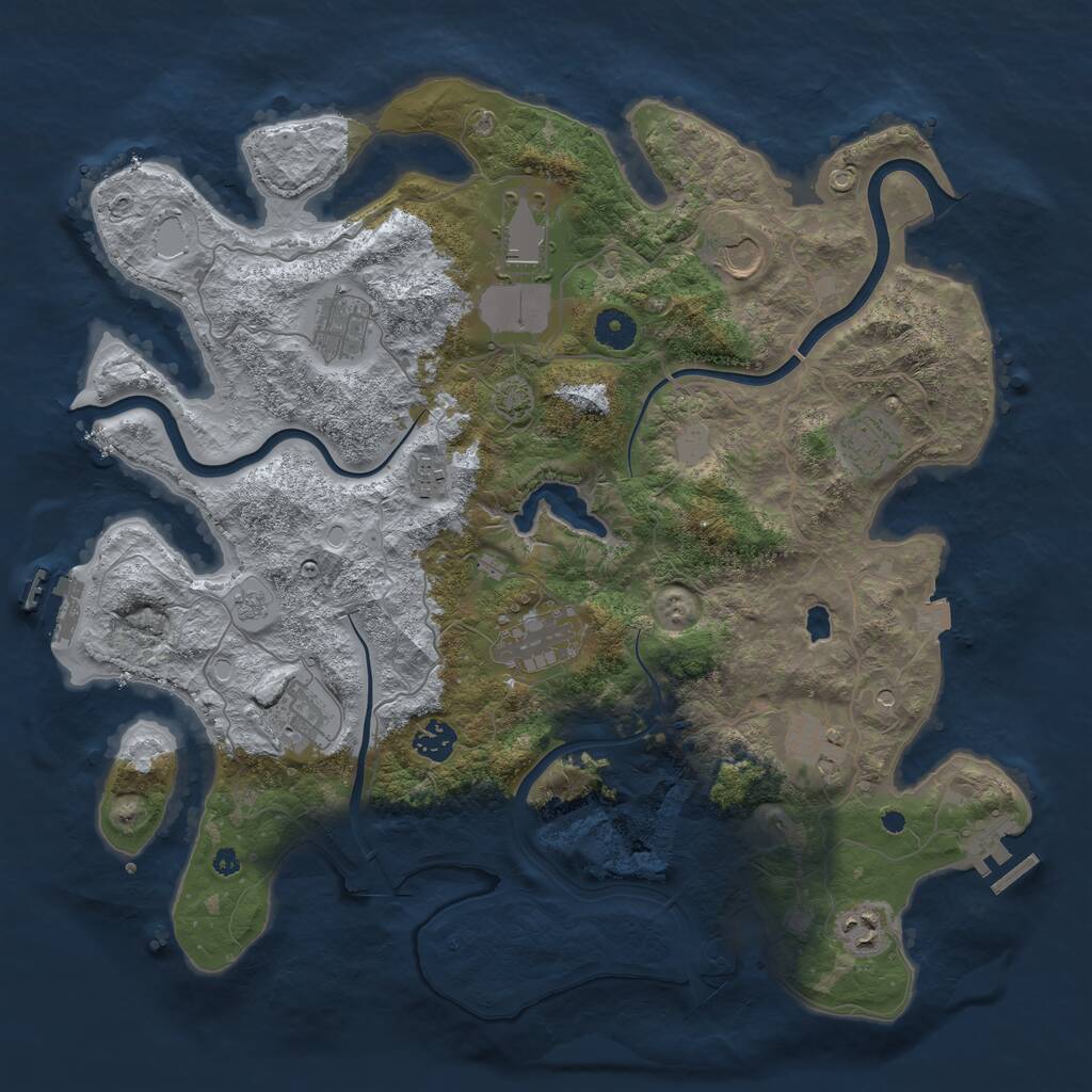 Rust Map: Procedural Map, Size: 4000, Seed: 1527289642, 16 Monuments