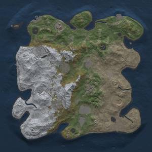 Thumbnail Rust Map: Procedural Map, Size: 3500, Seed: 1480122749, 17 Monuments