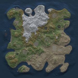 Thumbnail Rust Map: Procedural Map, Size: 3700, Seed: 239406810, 19 Monuments